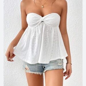 SHEIN white tube top